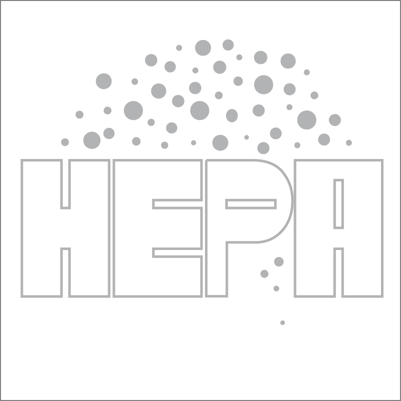 ไส้กรอง HEPA filter มีประสิทธิภาพการดักจับฝุ่นละอองละเอียดขนาดเล็กได้ถึง 0.3 ไมครอน ได้ถึง 99.95%